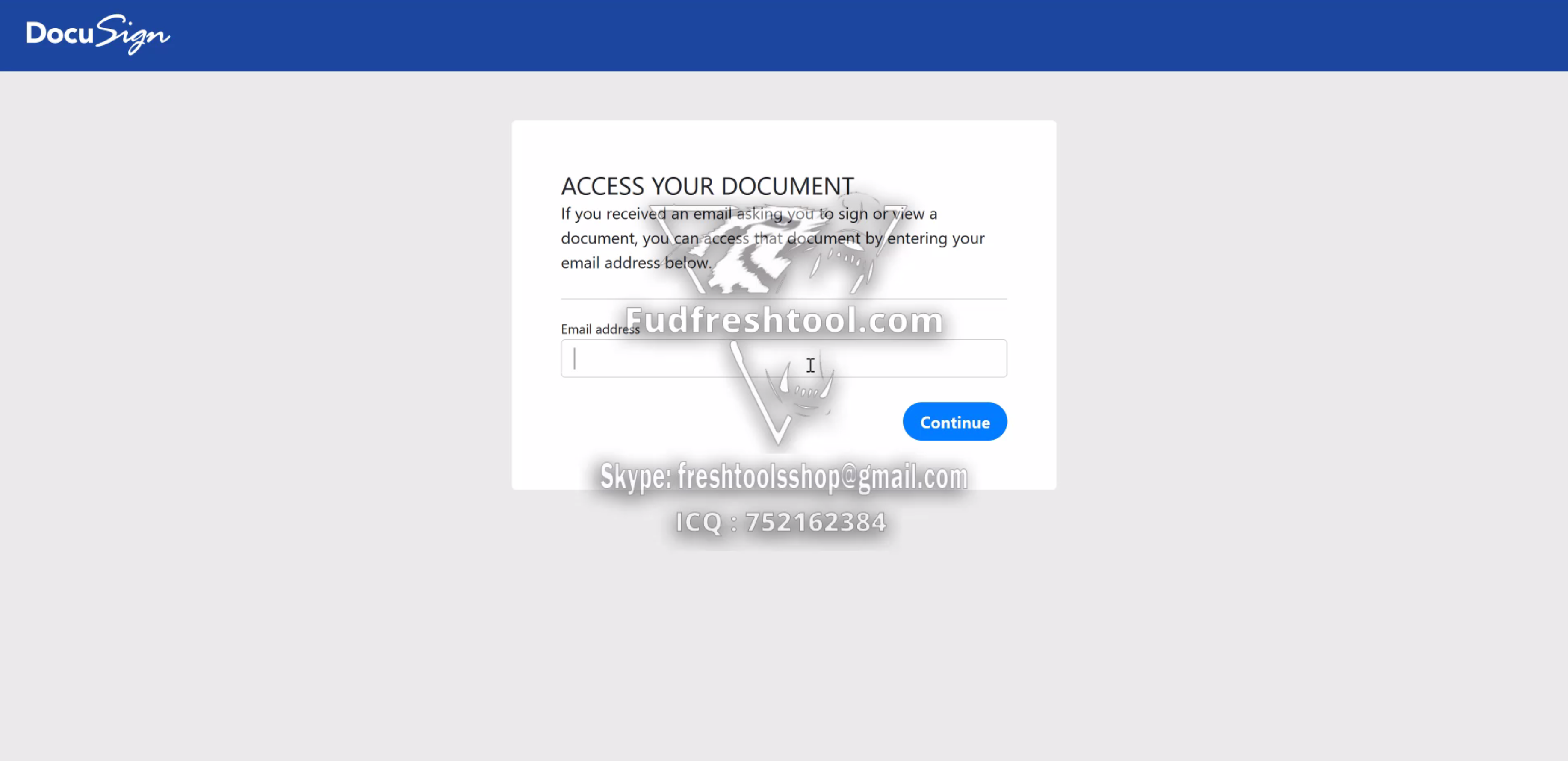 Latest DocuSign Scam Page