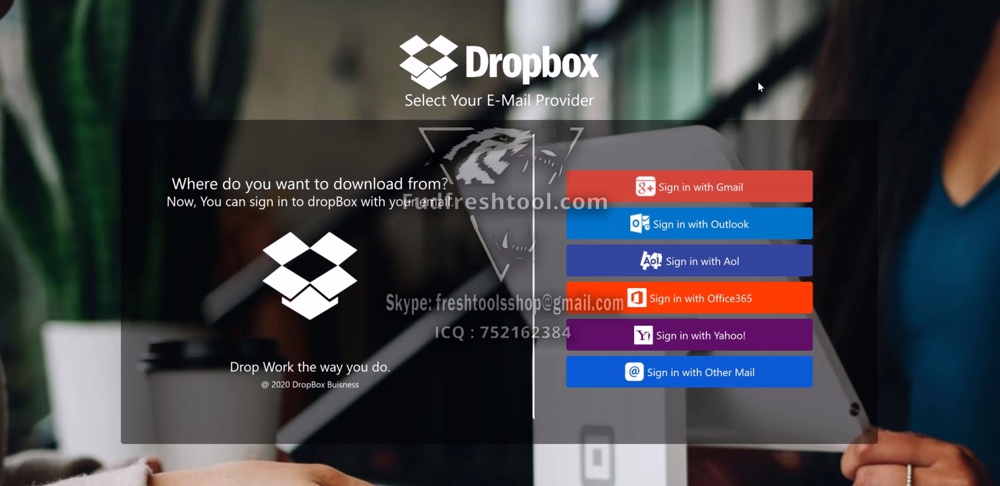 New Dropbox Scam Page