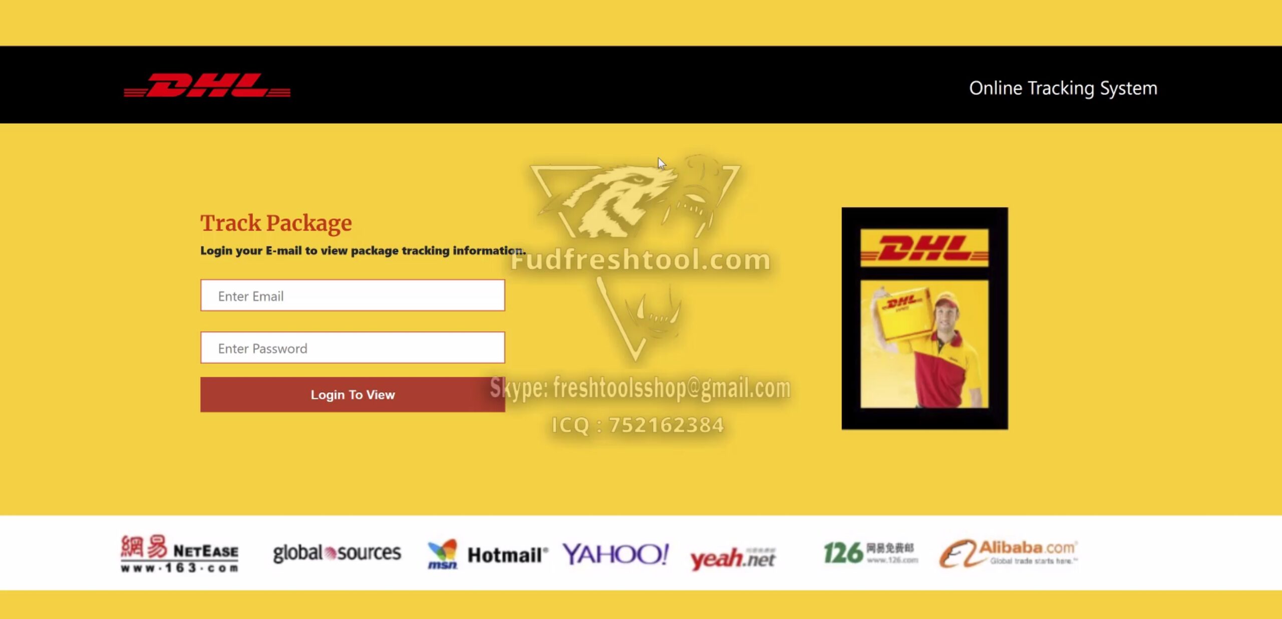New DHL Scam Page