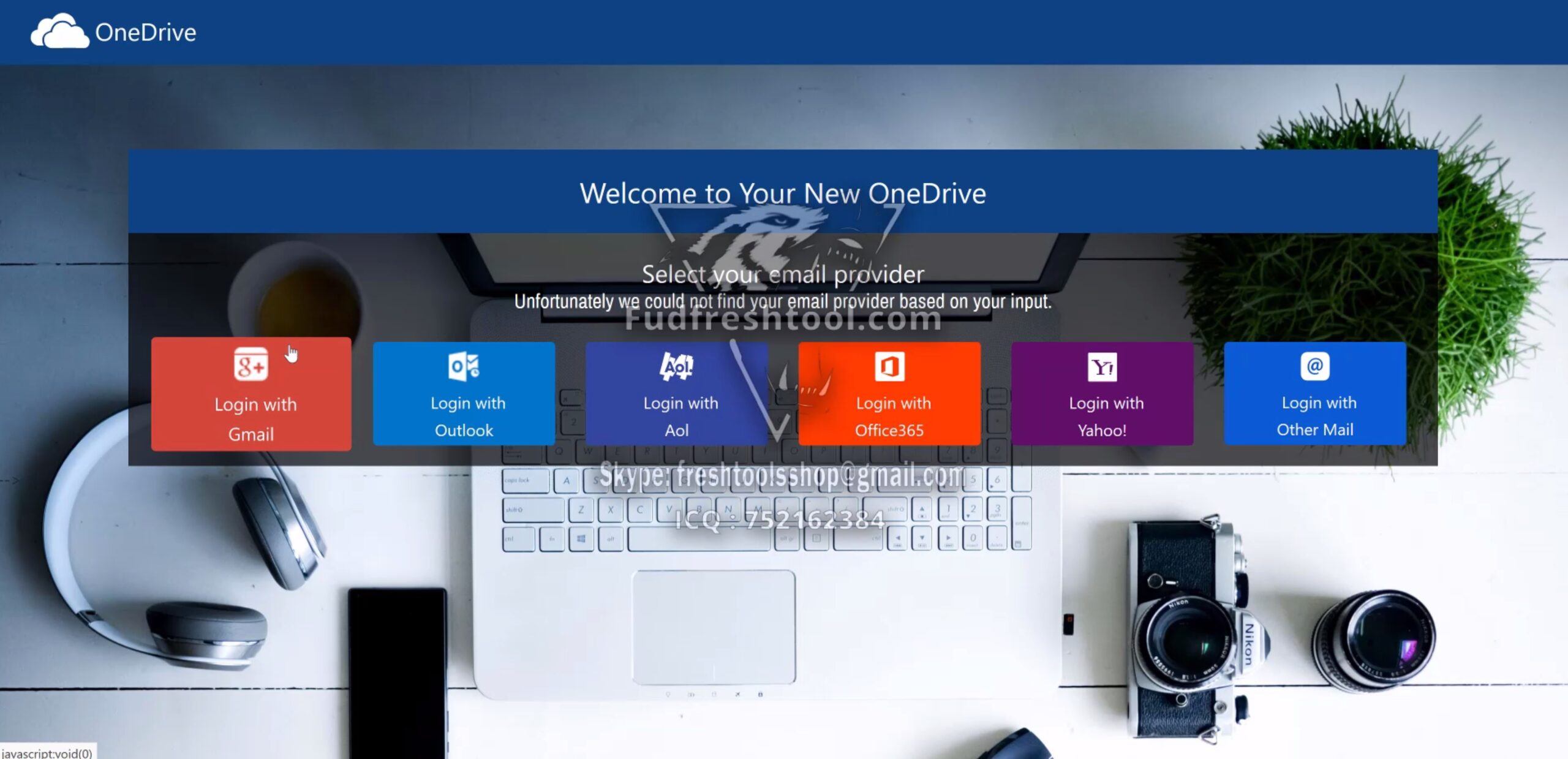 OneDrive New Scam Page